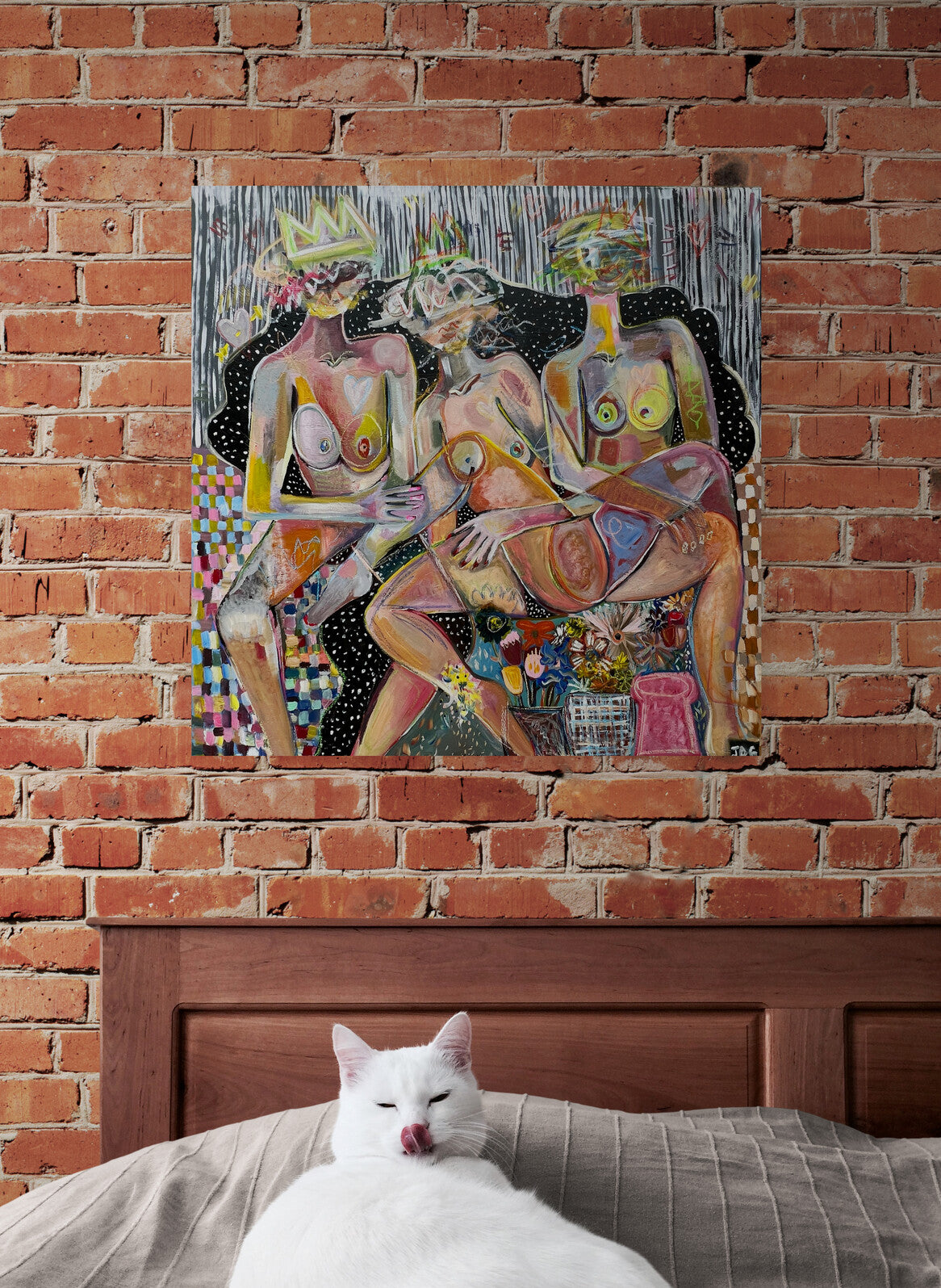 3 Qu33ns! (30x30 inch canvas)