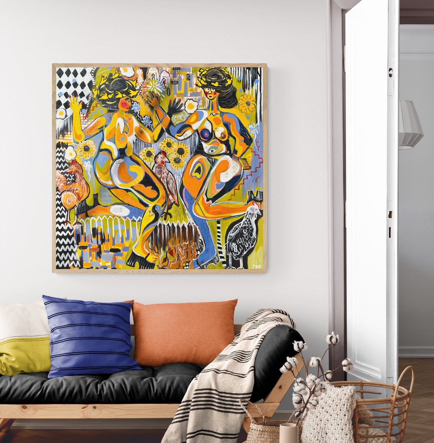 Some Chicks! (40x40 inch canvas)